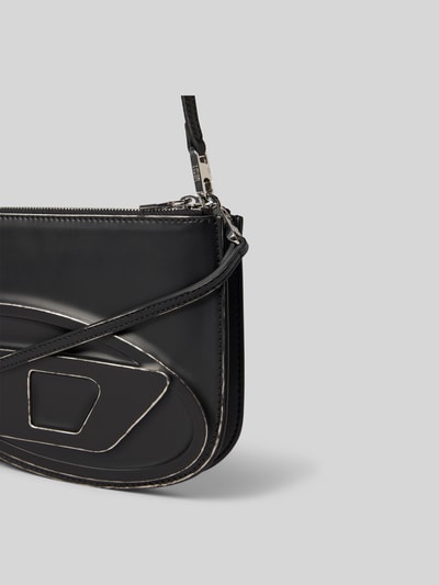 Diesel Shoulder Bag mit Logo-Applikation Dunkelbraun 3