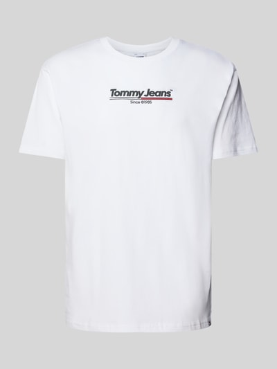 Tommy Jeans T-Shirt mit Label-Print Weiss 2