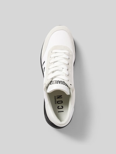 Dsquared2 Sneaker aus Leder-Mix Weiss 4