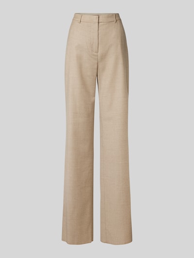 Max Mara Studio Straight fit stoffen broek van scheerwolmix Beige - 1