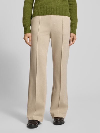 MAC Wide Leg Hose mit elastischem Bund Modell 'Chiara' Beige Melange 4
