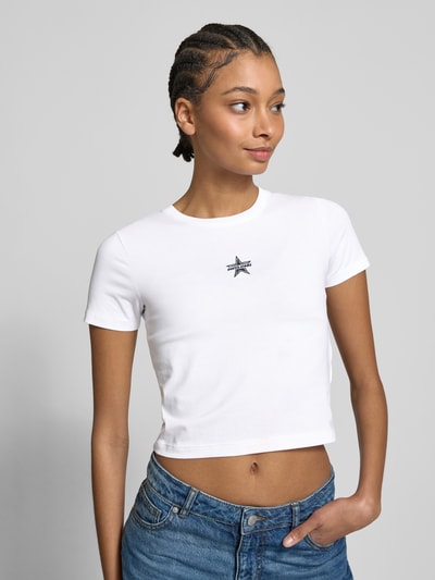 Guess Jeans T-shirt met labelstitching Wit - 3