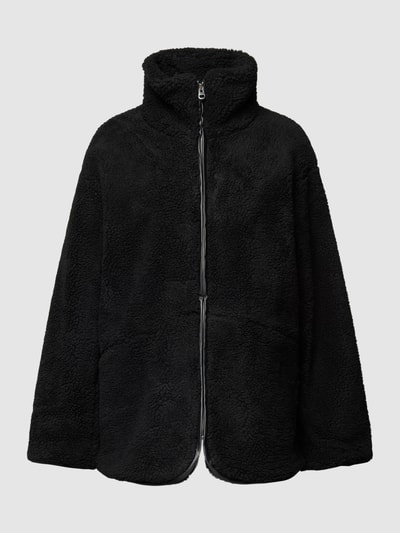 Vero Moda Fleecejack met opstaande kraag, model 'LUNE' Zwart - 2