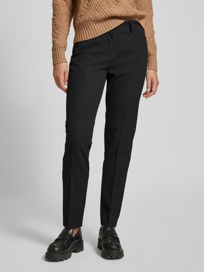 TONI Straight leg stoffen broek met persplooien, model 'Jolie' Antraciet - 4