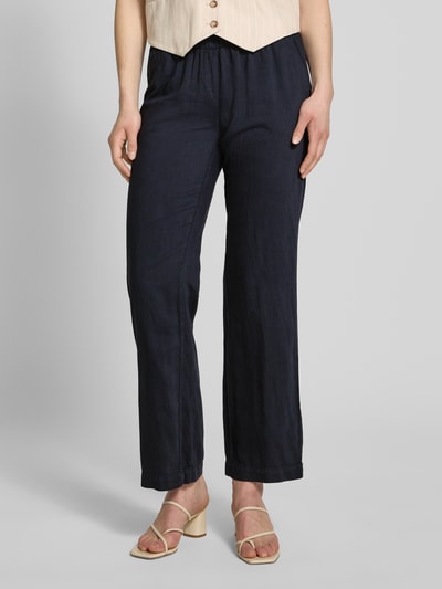 TONI Jeansy z szeroką nogawką i elastycznym pasem model ‘Pia’ Granatowy 4