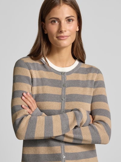 Christian Berg Woman Kurtka z dzianiny z listwą guzikową Średnioszary melanż 3