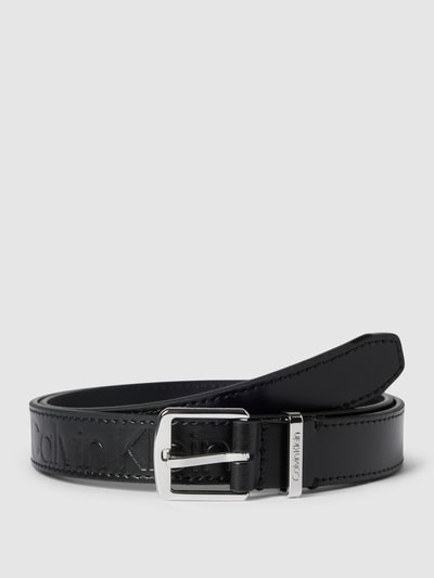 CK Calvin Klein Leren riem met labeldetail, model 'MUST' Zwart - 1