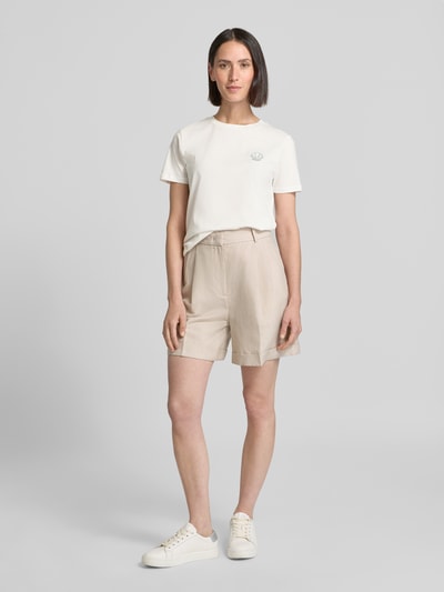 ICHI T-Shirt mit Motiv-Stitching Modell 'CAMINO' Weiss 1