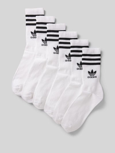 adidas Originals Skarpety z charakterystycznymi paskami z logo w zestawie 6 szt. Biały 1