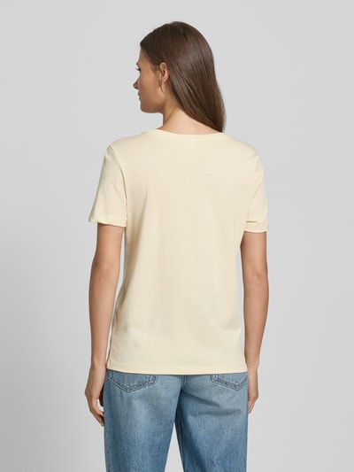 s.Oliver RED LABEL Regular fit T-shirt met print aan de voorkant Zand - 5