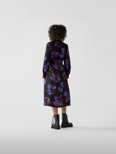 BAUM & PFERDGARTEN Midikleid mit Allover-Muster Schwarz 5