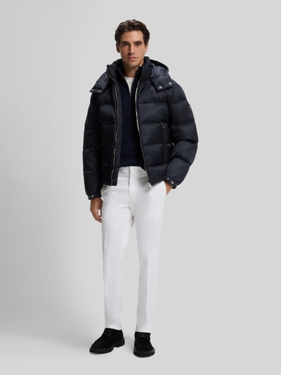 BOSS Regular Fit Daunenjacke mit abnehmbarer Kapuze Marine 1
