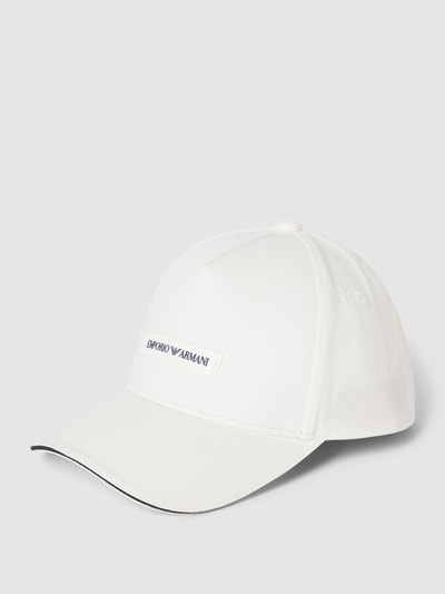 Emporio Armani Baseballpet met labeldetail Offwhite - 1