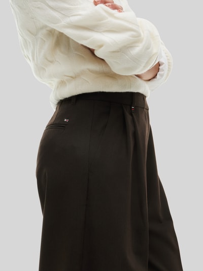 Tommy Hilfiger Wijdte broek met persplooien Donkerbruin - 3