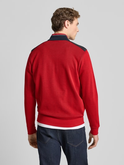 bugatti Sweatshirt met opstaande kraag, model 'Selanik' Rood - 5