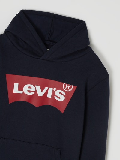 Levi’s® Kids Bluza z kapturem z nadrukiem z logo  Granatowy 2