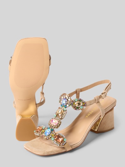 ALMA EN PENA Sandalette mit Ziersteinbesatz Sand 4