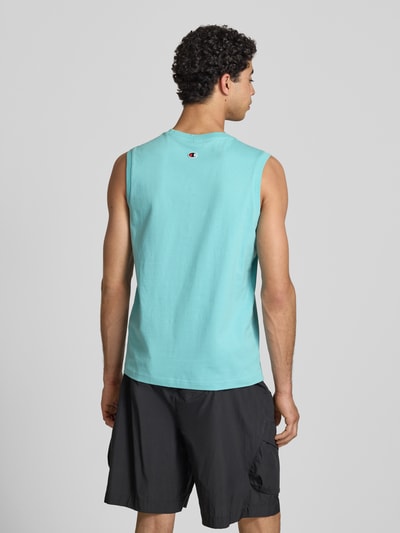Champion Top mit Label-Stitching und Rundhalsausschnitt Aqua 5