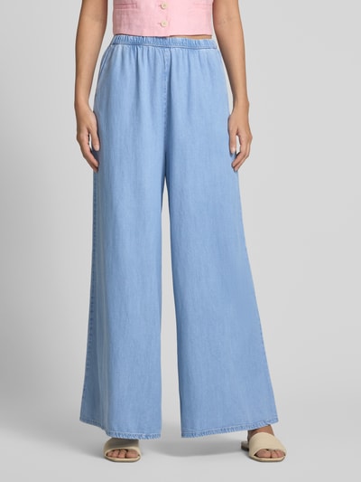 Mango Wide Leg Jeans mit elastischem Bund Modell 'SIROS' Jeansblau 4