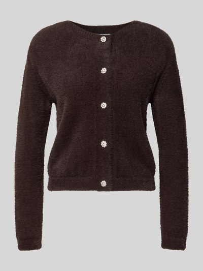 More & More Strickjacke mit Knopfleiste Schoko 2