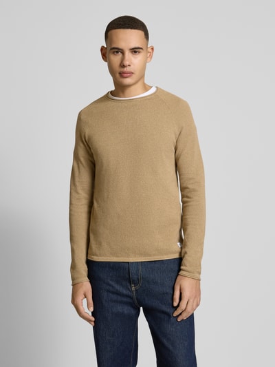 Jack & Jones Strickpullover mit Rundhalsausschnitt Beige Melange 4