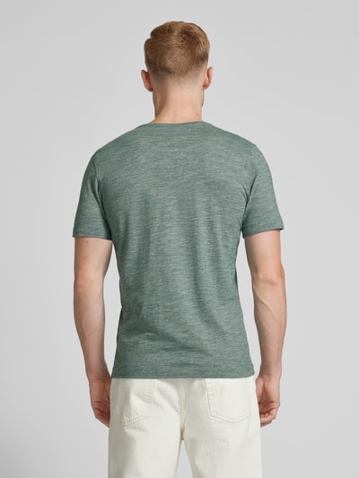 MCNEAL T-shirt z krótką listwą guzikową Petrol 5