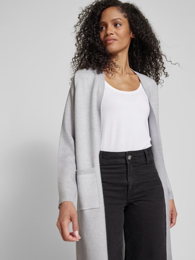 Vero Moda Comfort fit cardigan met steekzakken, model 'SABA' Lichtgrijs - 3