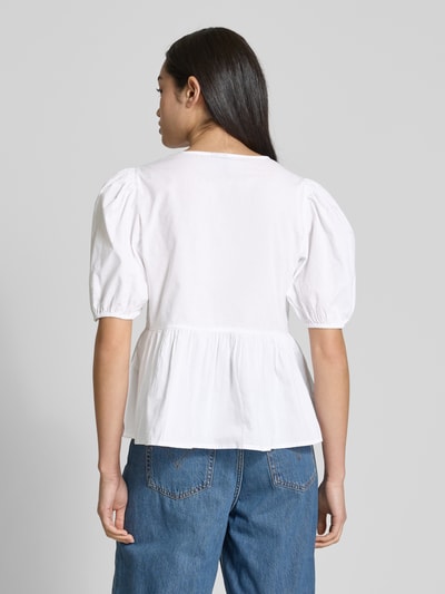 Pieces Relaxed Fit Tunika in Wickeloptik Modell 'JOLLY' Weiss 5