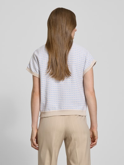 FREE/QUENT Bluzka z dzianiny z okrągłym dekoltem model ‘DODO’ Jasnoniebieski 5