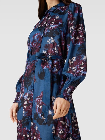 Kaffe Blousejurk met gebloemd all-over motief Marineblauw - 3