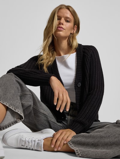 Noisy May Strickjacke mit V-Ausschnitt Modell 'CHARLIE' Black 3
