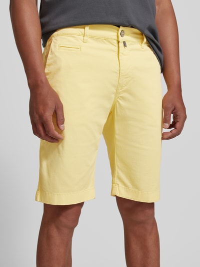 Pierre Cardin Bermudas in unifarbenem Design Hellgelb 3