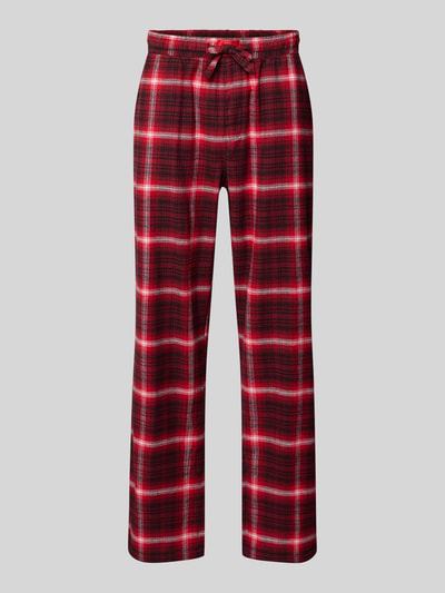 HUGO Comfort Fit Pyjama-Hose aus reiner Baumwolle Modell 'LOUK' Bordeaux 1
