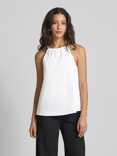 ARMANI EXCHANGE Top bluzkowy o kroju regular fit na cienkich ramiączkach Biały 4