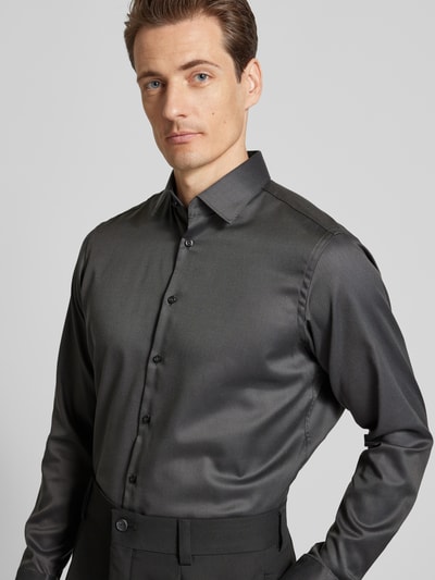 Jake*s Regular Fit Businesshemd in Premiumqualität Anthrazit 3