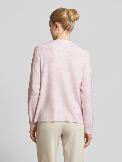 Vero Moda Regular Fit Strickpullover in Melange Modell 'CREWLEFILLE' Hellrosa 5