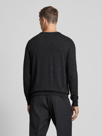 Marc O'Polo Loose fit pullover met ronde hals Donkergrijs - 5