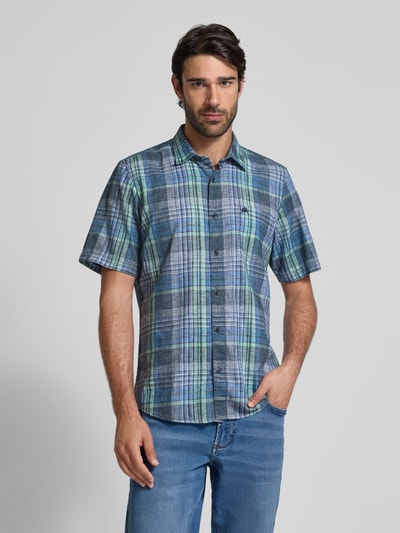 Lerros Regular fit vrijetijdsoverhemd met kentkraag Zwart - 4