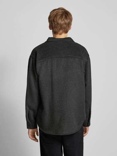 Jack & Jones Regular fit vrijetijdsoverhemd met paspelzakken op de borst Zwart - 5