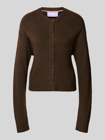 JJXX Strickjacke mit Knopfleiste Modell 'NATALIE' Dunkelbraun 2
