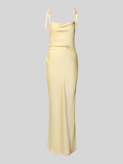Produktfoto, Slim Fit Midikleid aus Satin Modell 'Maxima' von LeGer by Lena Gercke, krój slim fit, satyna, ozdobna kokarda, krój bez rękawów, długość tyłu w rozmiarze 36: 123 cm, szerokość w rozmiarze 36: 34 cm