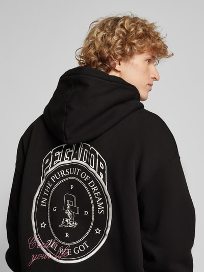 Pegador Oversized Hoodie mit Label-Print Modell 'CREGO' Anthrazit 3