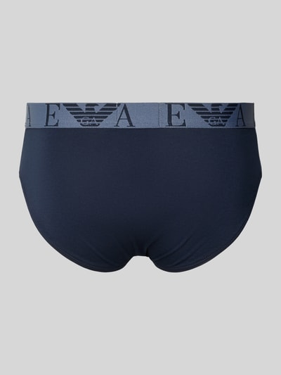 Emporio Armani Slip mit Label-Bund im 3er-Pack Dunkelblau 3
