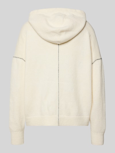 Calvin Klein Underwear Oversized hoodie in gebreide look, model 'Plush' Offwhite - 3