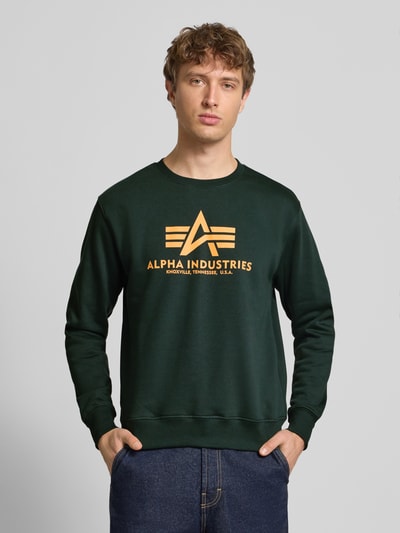 Alpha Industries Regular Fit Sweatshirt mit Logo-Print Petrol 4