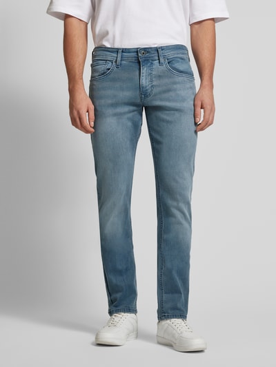 Pepe Jeans Straight Leg Jeans im 5-Pocket-Design Modell 'CASH' Jeansblau 4