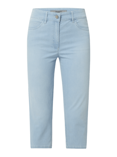 Zerres Slim fit capri-jeans met stretch, model 'Cora' Lichtblauw gemêleerd - 2