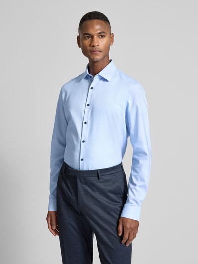 Jake*s Slim Fit Business-Hemd mit Kentkragen Bleu 4