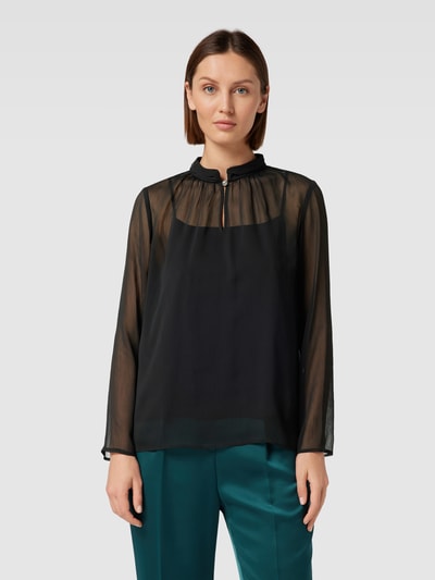 JOOP! Blouse met druppelvormige hals Zwart - 4