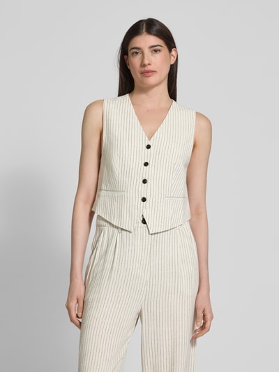 LOLLYS LAUNDRY Gilet met V-hals, model 'Torino' Ecru - 4